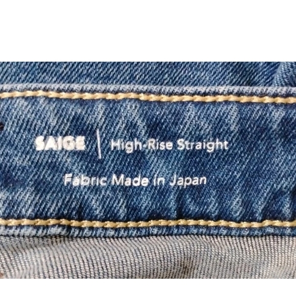 AG Adriano Goldschmied Jeans Womens 27 Blue Saige High Rise Straight - Picture 8 of 12